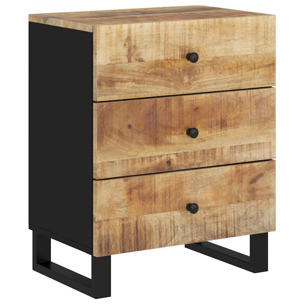 vidaXL Bedside Cabinet 50x33x62 cm Solid Wood Mango&Engineered Wood