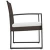vidaXL Garden Dining Chairs 2 pcs Brown PP Rattan