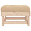 vidaXL Garden Footstools with Cushions 2pcs Solid Wood Pine