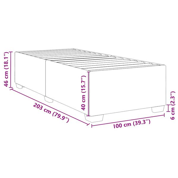 vidaXL Bed Frame without Mattress White Twin XL Faux Leather