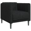 vidaXL 3 Piece Sofa Set Black Fabric