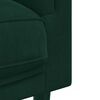 vidaXL Sofa with Cushions 2-Seater Dark Green Velvet