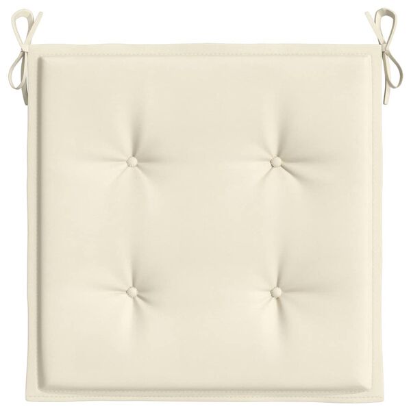 vidaXL Garden Chair Cushions 2 pcs Cream 40x40x4 cm Oxford Fabric