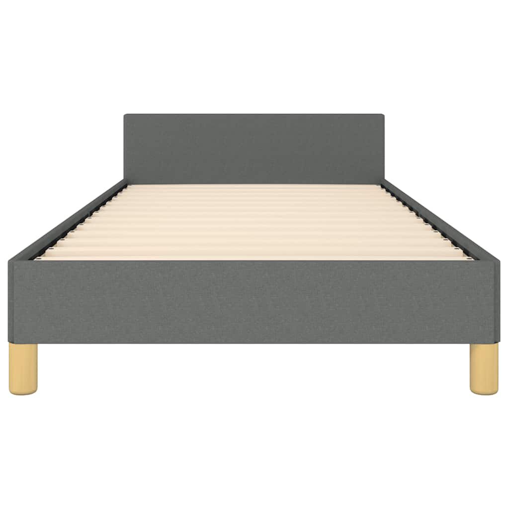vidaXL Bed Frame without Mattress Dark Grey Twin XL Fabric