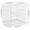 vidaXL Garden Bench Gabion Design 43x44x42 cm Solid Wood Pine