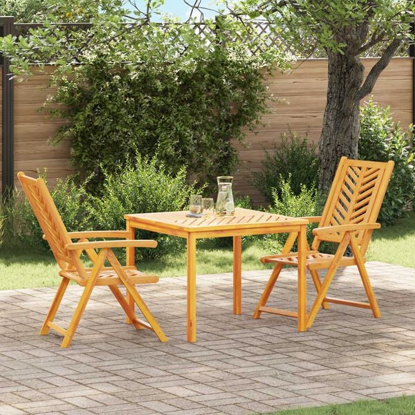 vidaXL 5 Piece Garden Dining Set Solid Wood Acacia