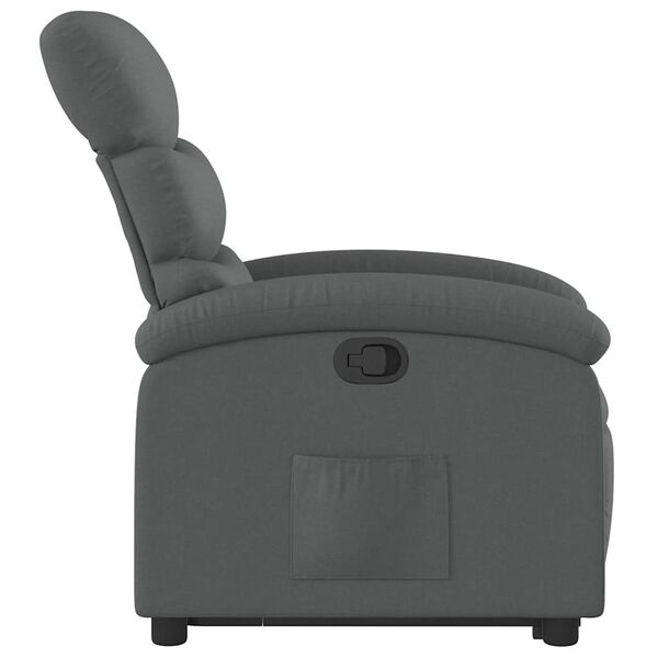 vidaXL Stand up Recliner Chair Dark Grey Fabric