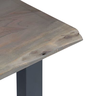 vidaXL Console Table Grey 115x35x76 cm Solid Aacia Wood and Iron