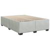 vidaXL Bed Frame without Mattress Light Grey Queen Velvet