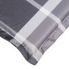 vidaXL Sun Lounger Cushion Grey Check Pattern 200x50x3cm Oxford Fabric