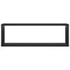 vidaXL Wall Cube Shelf 4 pcs Black 80x15x26.5 cm Engineered Wood