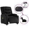 vidaXL Electric Massage Recliner Chair Black Faux Leather
