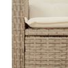vidaXL 5 Piece Garden Dining Set with Cushions Beige Poly Rattan