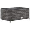 vidaXL 4 Piece Garden Sofa Set with Cushions Grey Poly Rattan