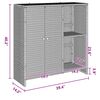 vidaXL Storage Cabinet with Storage Black 100 x 36 x 102 cm Rattan