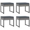 vidaXL 11 Piece Garden Dining Set with Cushions Poly Rattan Grey