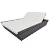 vidaXL Outdoor Lounge Bed with Cushion Poly Rattan Brown