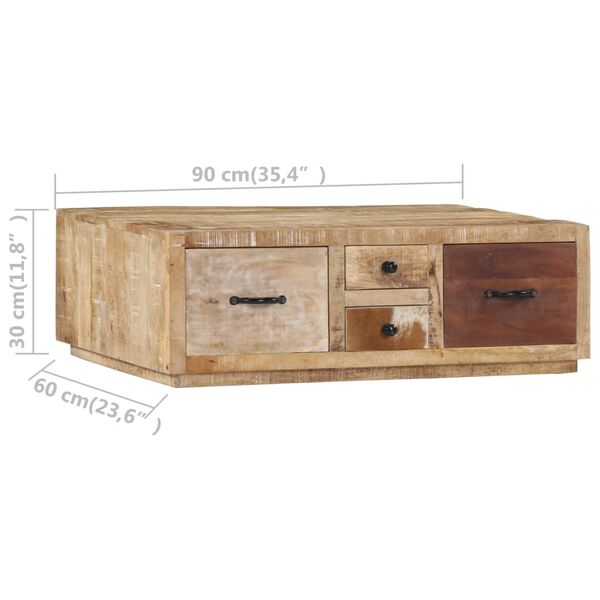 vidaXL Coffee Table 90x60x30 cm Solid Mango Wood