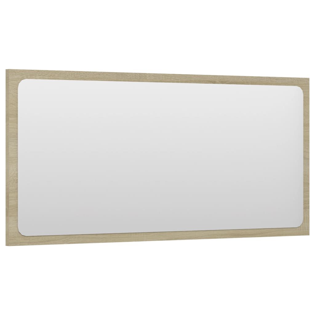 vidaXL Bathroom Mirror Sonoma Oak 80x1.5x37 cm Engineered Wood