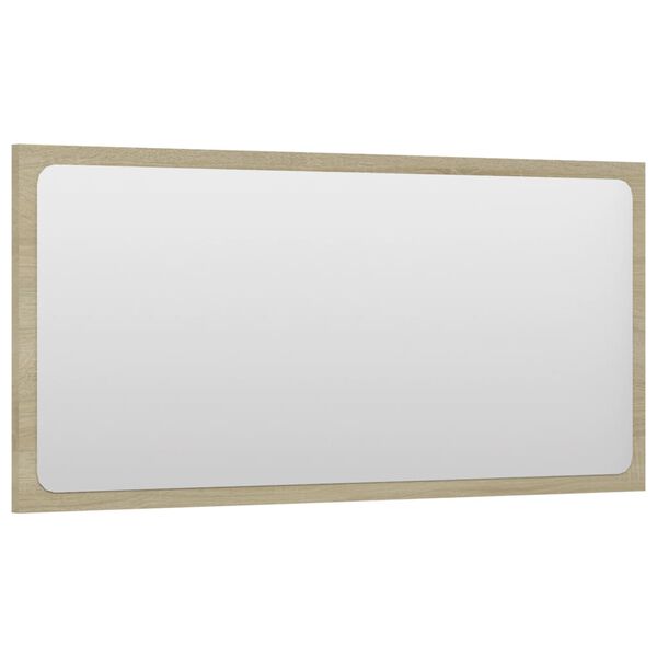 vidaXL Bathroom Mirror Sonoma Oak 80x1.5x37 cm Engineered Wood