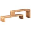 vidaXL 2 Piece TV Cabinet Solid Acacia Wood
