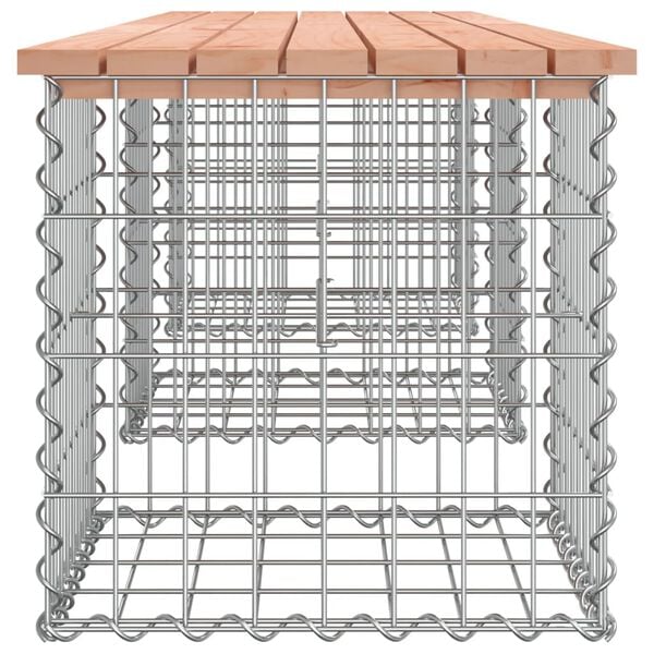 vidaXL Garden Bench Gabion Design 203x44x42 cm Solid Wood Douglas