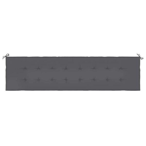 vidaXL Garden Bench Cushion Anthracite 200x50x4 cm Oxford Fabric