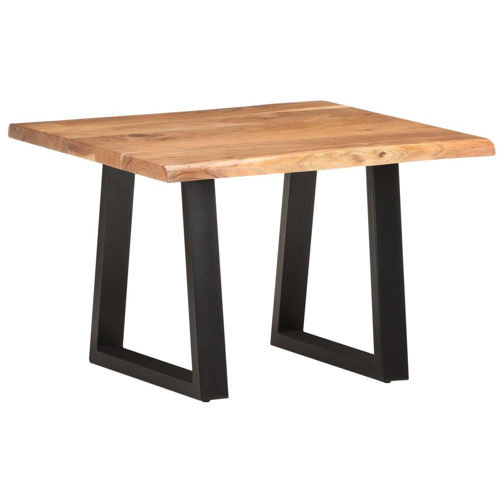 vidaXL Coffee Table with Live Edges 60x60x40 cm Solid Acacia Wood
