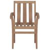 vidaXL Stackable Garden Chairs with Cushions 4 pcs Solid Teak Wood