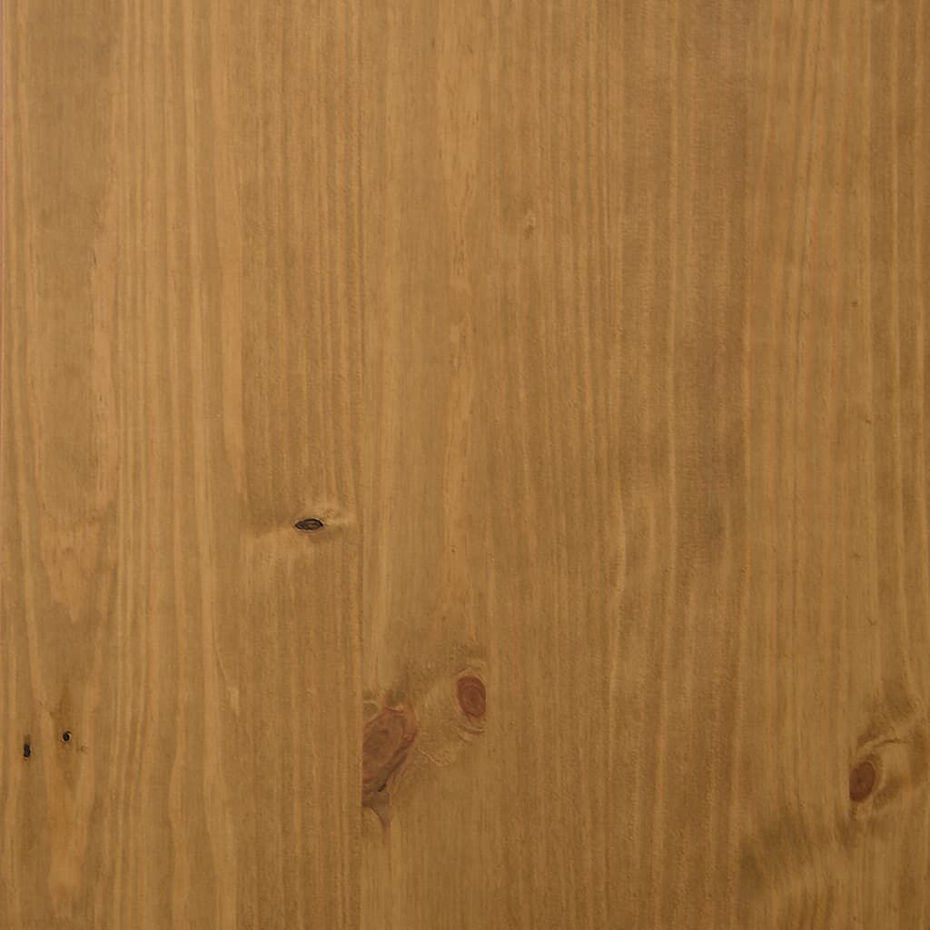 vidaXL Highboard with Glass Door FLAM 92x40x122.5 cm Solid Wood Pine