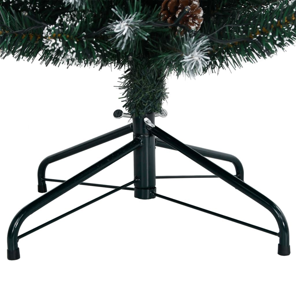 vidaXL Artificial Slim Christmas Tree 300 LEDs 180 cm