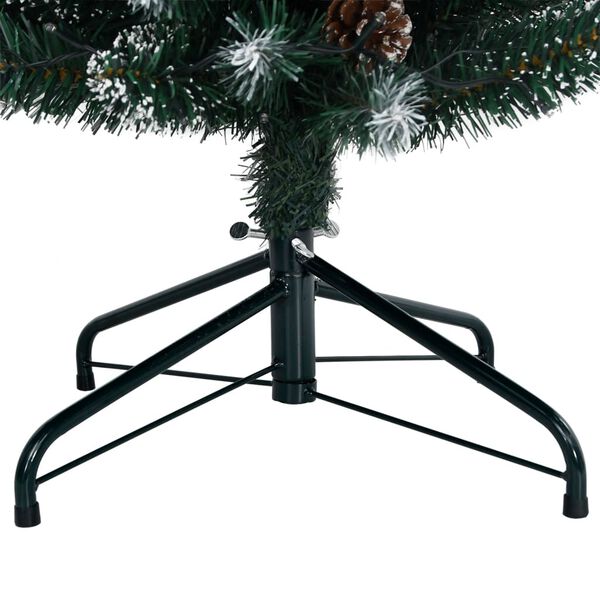 vidaXL Artificial Slim Christmas Tree 300 LEDs 180 cm