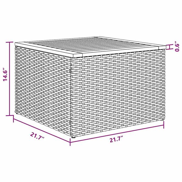 vidaXL Garden Sofa Set 7 pcs Grey Poly rattan