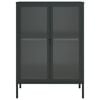 vidaXL Sideboard Black 75x35x105 cm Glass and Steel