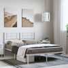 vidaXL Metal Bed Frame without Mattress with Headboard White 135x190cm