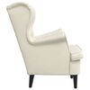 vidaXL Armchair Cream White Velvet