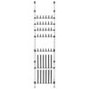 vidaXL Telescopic Shoe Rack with Rods Aluminium
