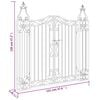 vidaXL Garden Gate Black 121x8x120 cm Wrought Iron