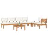 vidaXL Garden Bench Set with Cushion 5 pcs Brown and Cream