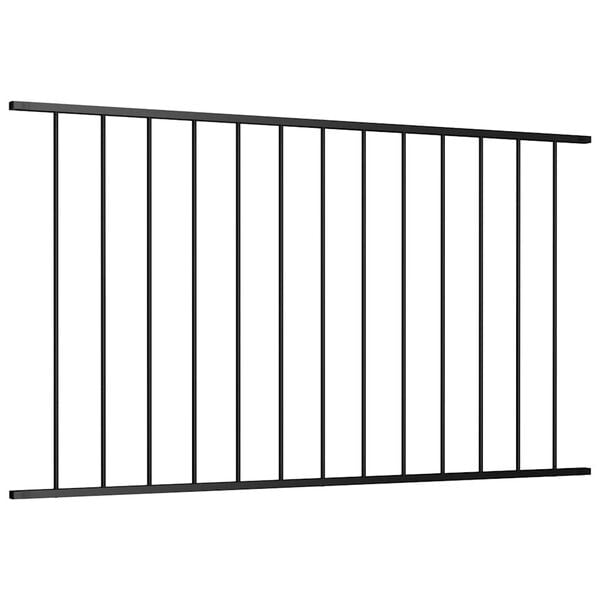 vidaXL Fence Panel Powder-coated Steel 1.63x0.75 m Black