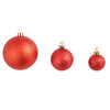 vidaXL 100 Piece Christmas Ball Set 3/4/6 cm Red