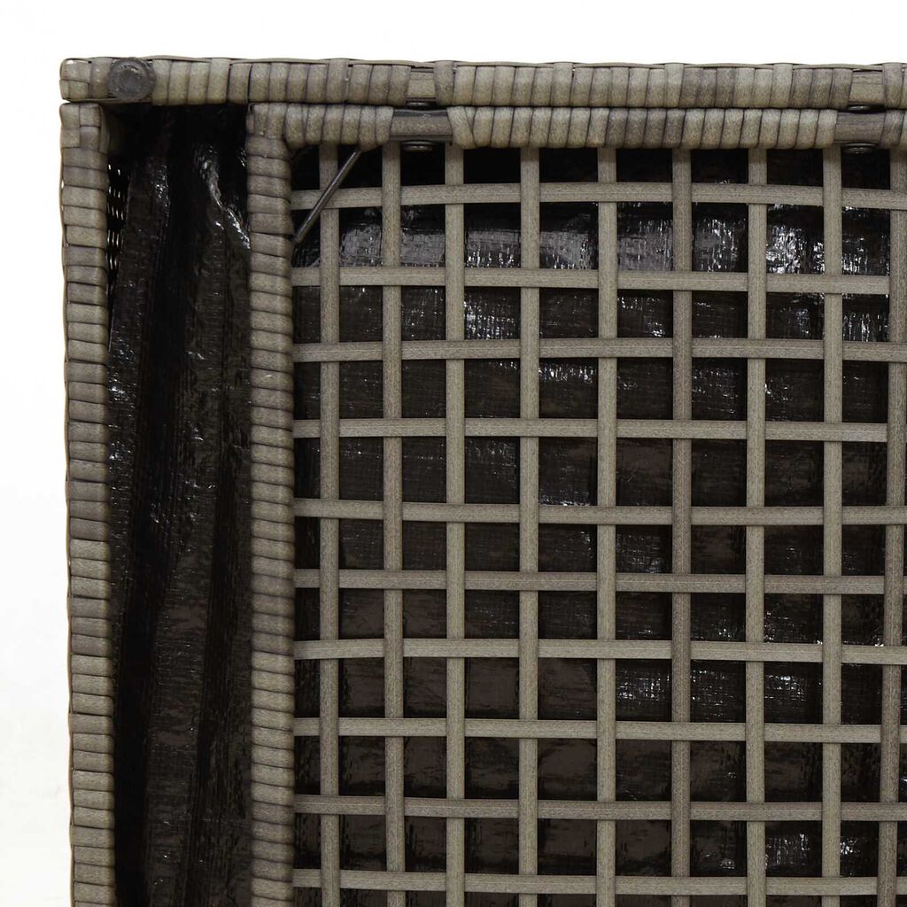 vidaXL Outdoor Storage Box Grey and Dark Grey Rattan Large Storage