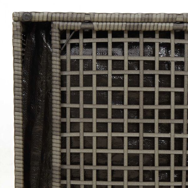 vidaXL Outdoor Storage Box Grey and Dark Grey Rattan Large Storage