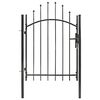 vidaXL Garden Gate Woerden Steel 1x1 m Black