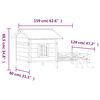vidaXL Dog Kennel Brown 159x120x88.5 cm Solid Wood Pine