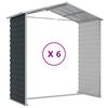 vidaXL Garden Shed Anthracite 191x555x198 cm Galvanised Steel