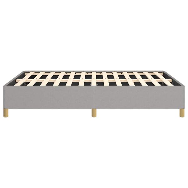 vidaXL Bed Frame without Mattress Light Grey 137x190 cm Full Fabric