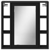 vidaXL Bathroom Mirror Cabinet Black 60x16x60 cm Engineered Wood