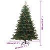 vidaXL Artificial Hinged Christmas Tree with Cones and Berries 180 cm