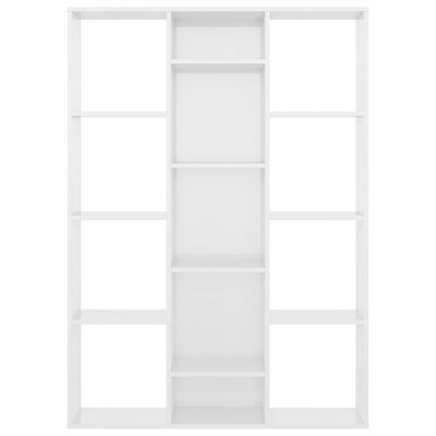 vidaXL Room Divider/Book Cabinet High Gloss White 100x24x140 cm Engineered Wood